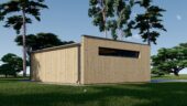 Holzgarage mit Flachdach Plus (34mm + Holzverschalung), 6x6m, 36m² – Bild 7