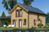 Holzhaus Klagenfurt (PREMIUM Isoliert, 66 mm + Holzverschalung), 150 m² – Bild 3