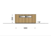 Holzgarage mit Flachdach Plus (34mm + Holzverschalung), 8x6m, 48m² – Bild 13