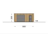Holzgarage mit Flachdach Plus (34mm + Holzverschalung), 6x6m, 36m² – Bild 11