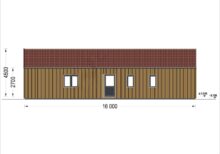 Holzhaus ROMAN(Isoliert, 66 mm + Holzverschalung), 93 m² – Bild 3