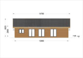 Blockbohlenhaus BERNAU Isoliert, 66 mm + Holzverschalung), 94 m² – Bild 6