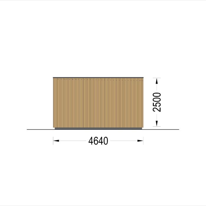 Holzhaus PREMIUM (34mm + Holzverschalung), 10.5x4.5m, 47m²