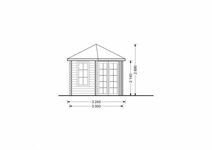 Gartenhaus KILIAN, 5x3m, 15m²