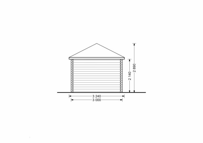 Gartenhaus KILIAN, 5x3m, 15m²