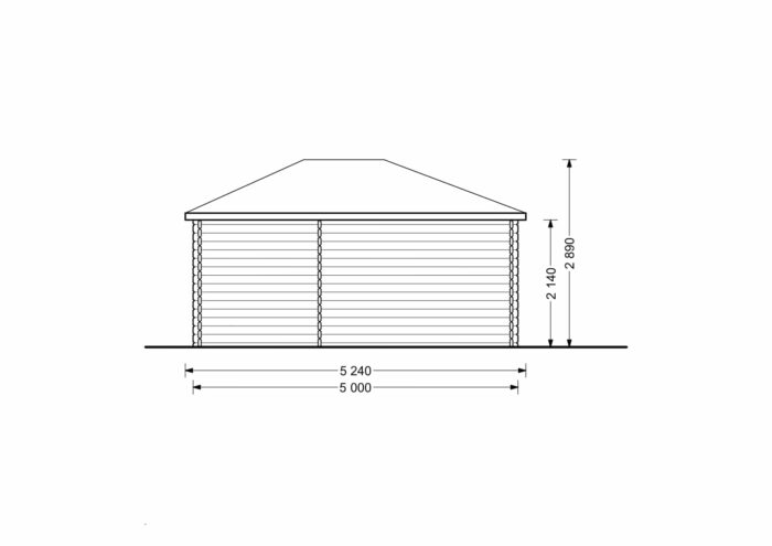 Gartenhaus KILIAN, 5x3m, 15m²