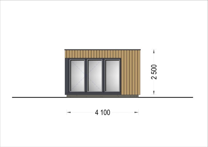 PREMIUM Gartenhaus (Isoliert, SIPS), 4.1x2.4 m, 10 m²