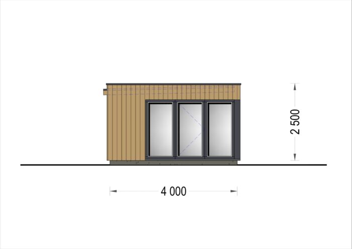 Premium Gartenhaus (Isoliert, SIPS), 7.5x4 m, 30 m²