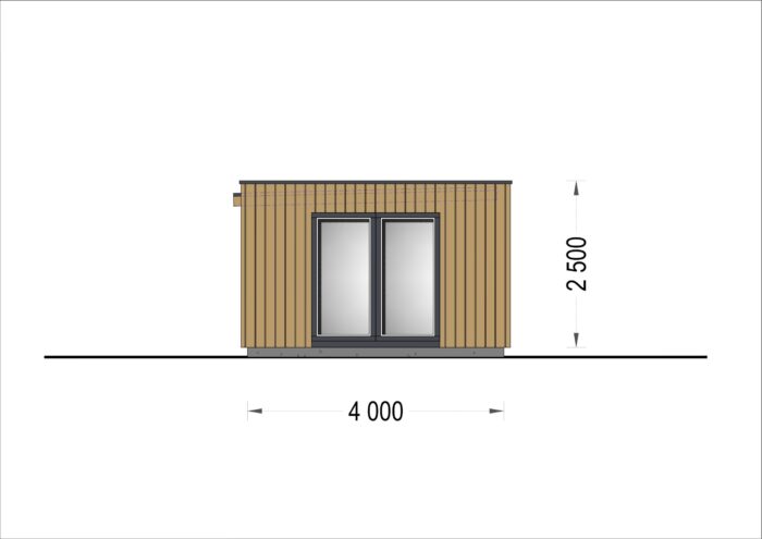 Gartenhaus PREMIUM (Isoliert, SIPS), 7x4 m, 28 m²