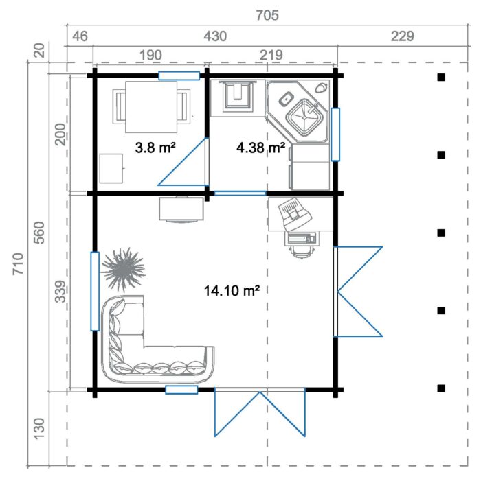 Ferienhaus Missouri Platin