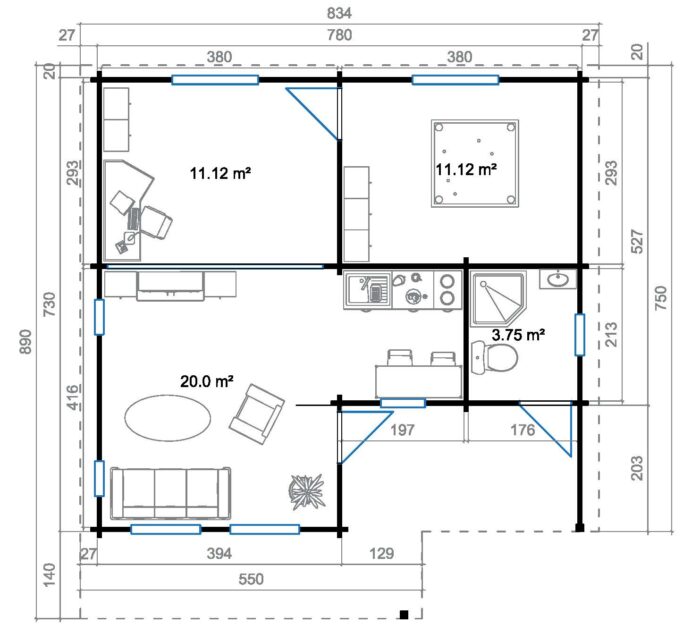 Ferienhaus Ganges Platin