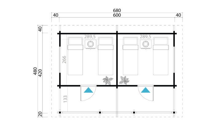 Ferienhaus Twin Cabin