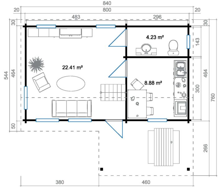 Ferienhaus Eufrat 70 Platin