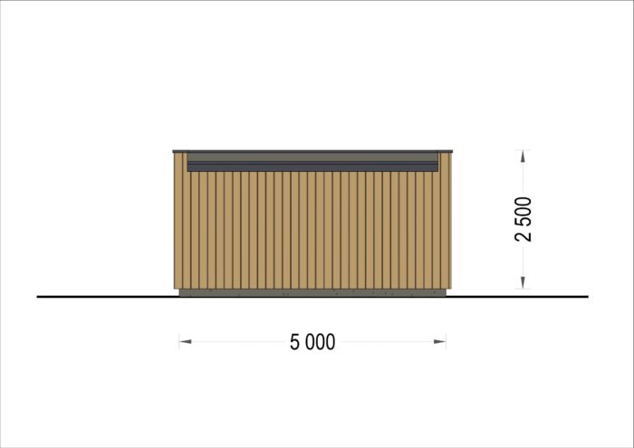 PREMIUM GARTENHAUS (Isoliert, SIPS), 5x3 m, 15 m²