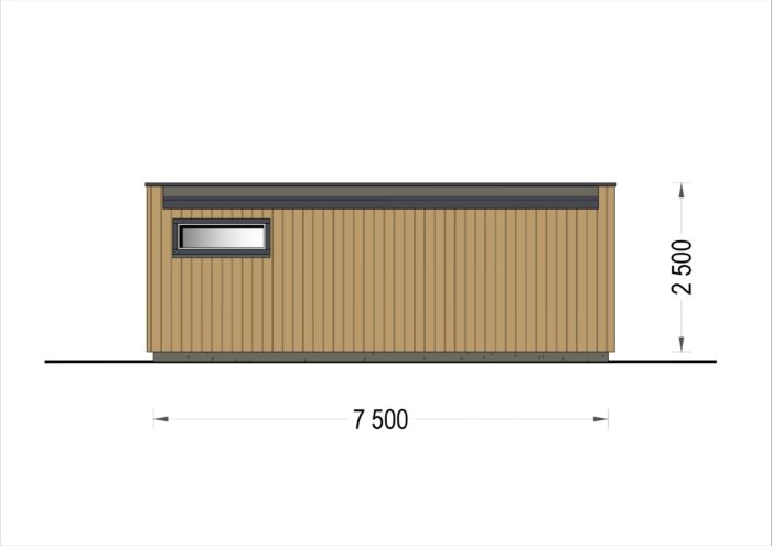 Premium Gartenhaus (Isoliert, SIPS), 7.5x4 m, 30 m²