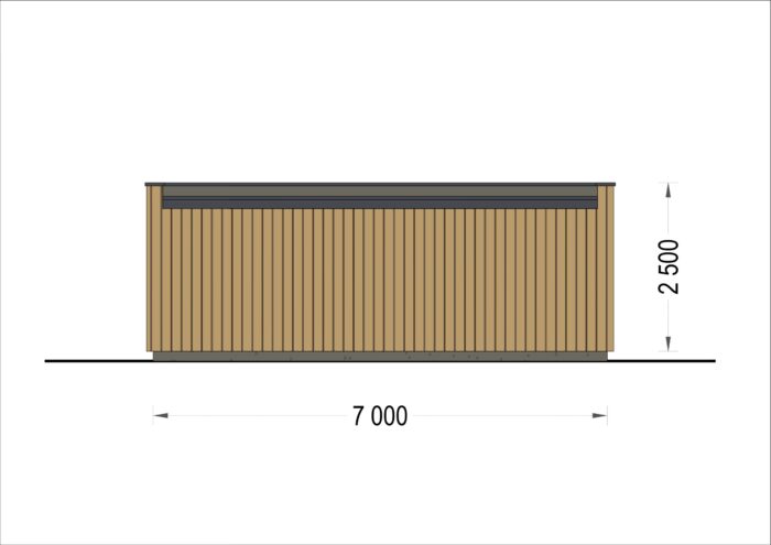 Gartenhaus PREMIUM (Isoliert, SIPS), 7x4 m, 28 m²