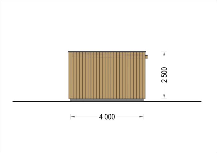 Gartenhaus PREMIUM (Isoliert, SIPS), 7x4 m, 28 m²