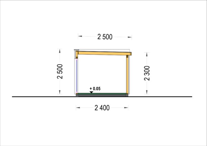 PREMIUM Gartenhaus (Isoliert, SIPS), 4.1x2.4 m, 10 m²