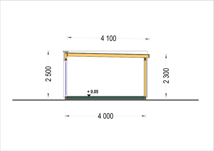 Gartenhaus PREMIUM (Isoliert, SIPS), 7x4 m, 28 m²