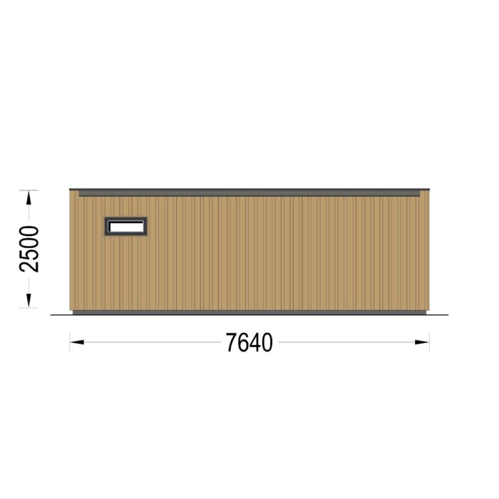 Gartenhaus PREMIUM (34mm + Holzverschalung), 7.5x4m, 30m²