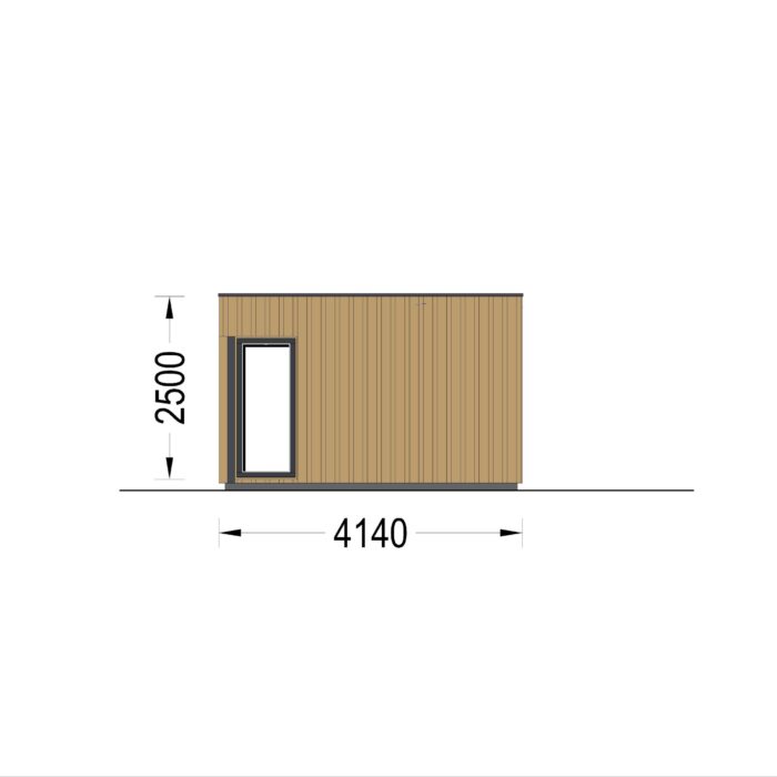 Gartenhaus PREMIUM (34mm + Holzverschalung), 7.5x4m, 30m²