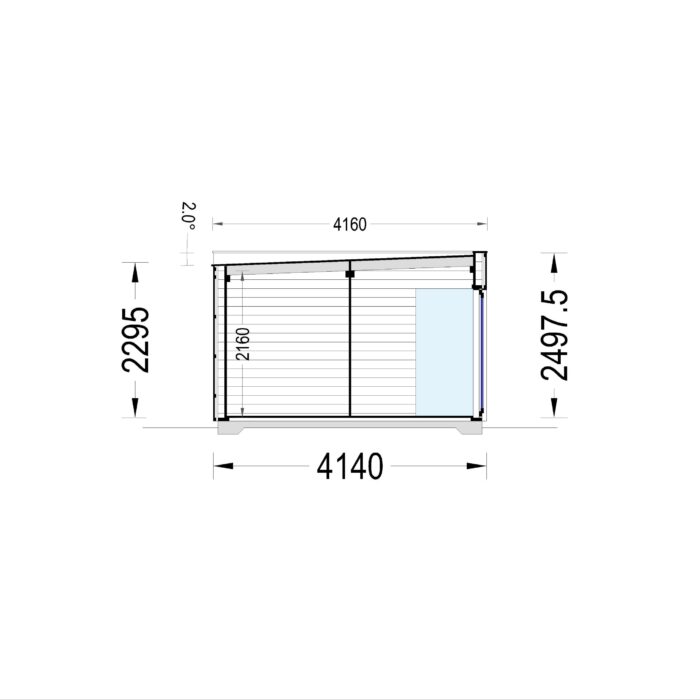 Gartenhaus PREMIUM (34mm + Holzverschalung), 7.5x4m, 30m²