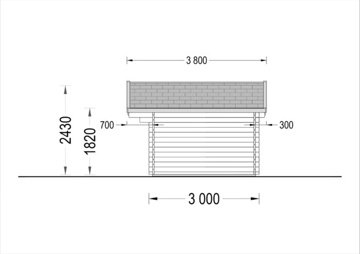 Premium Gartenhaus Bregenz, 4.5x3 m, 13 m²