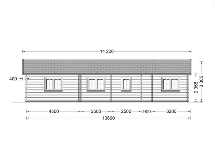 Blockbohlenhaus LIENZ (66 mm) 103 m²