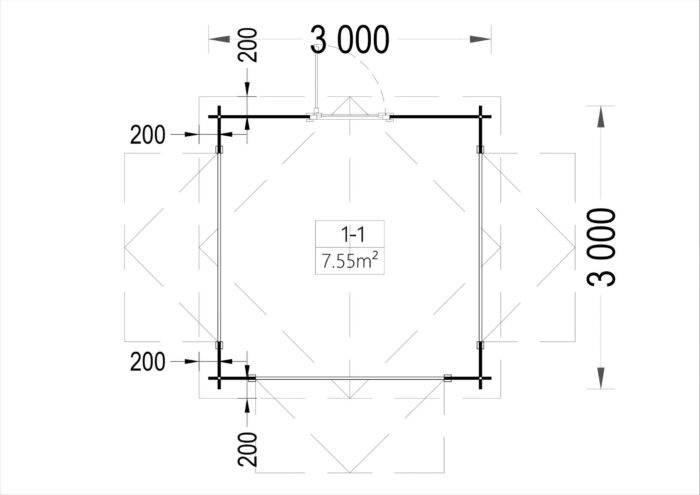 Verkaufsstand (28mm), 3x3m, 9m²