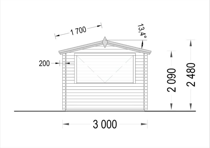 Verkaufsstand (28mm), 3x3m, 9m²