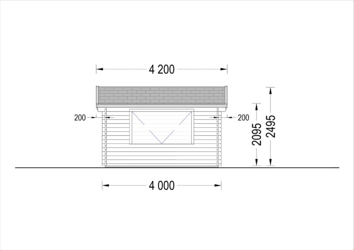 Verkaufsstand,44mm, 4x4 m, 16m²