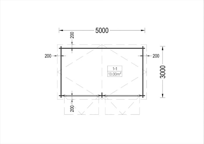 Verkaufskiosk (28 mm), 5x3 m, 15 m²