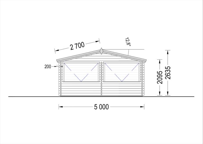 Verkaufskiosk (28 mm), 5x3 m, 15 m²