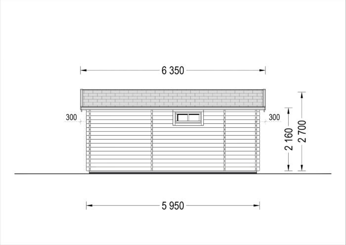 Blockbohlenhaus ARMIN (44 mm) 31 m²