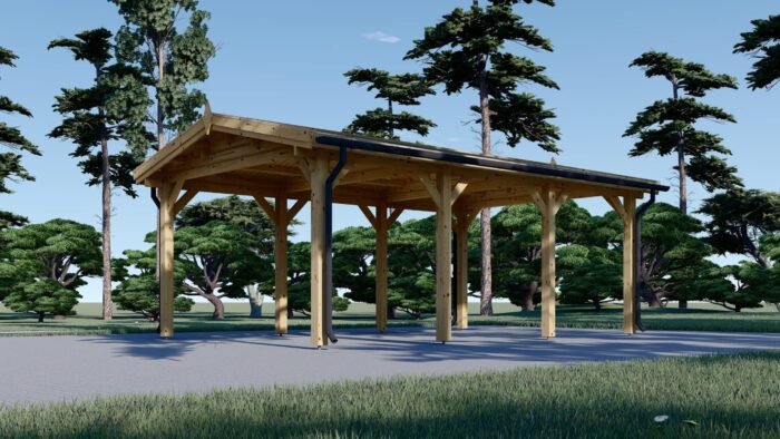 Carport aus Holz CLASSIC, 3x6 m, 18 m²