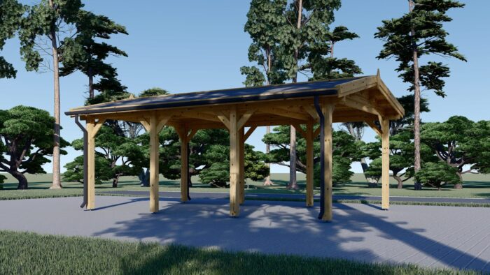 Carport aus Holz CLASSIC, 3x6 m, 18 m²