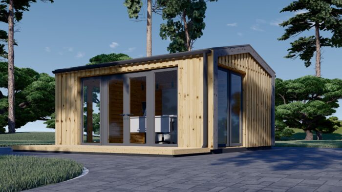 Gartenhaus ERMONES (34mm + Holzverschalung), 5x4m, 20m²