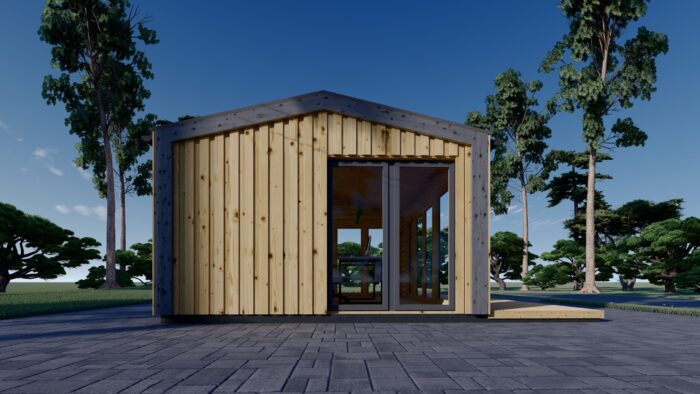 Gartenhaus ERMONES (34mm + Holzverschalung), 5x4m, 20m²