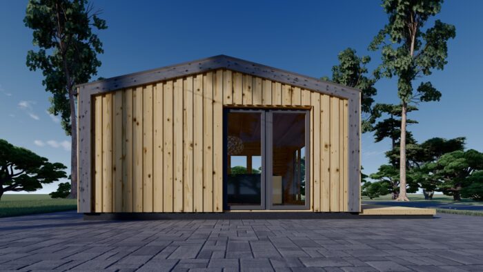 Gartenhaus ERMONES (34mm + Holzverschalung), 5x5m, 25m²