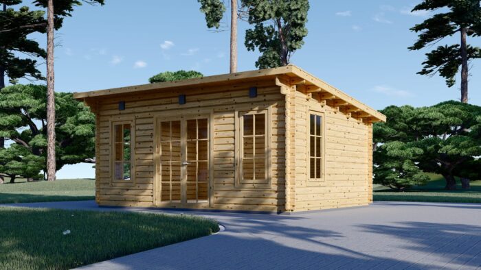 Gartenhaus aus Holz EBENSEE, 5x4 m, 20 m²