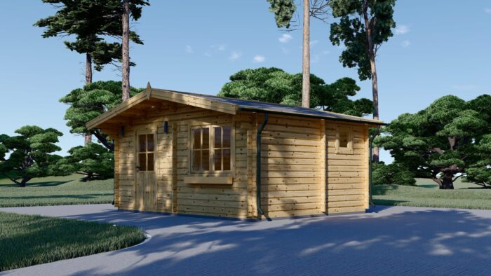 Gartenhaus NELE (44mm), 5x5m, 25m²