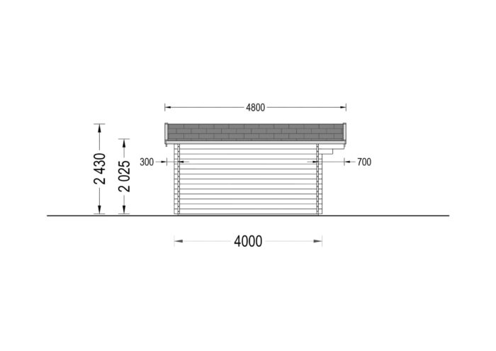 Gartenhaus PALM, 4x4m, 16m²