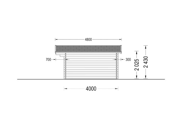 Gartenhaus PALM, 4x4m, 16m²