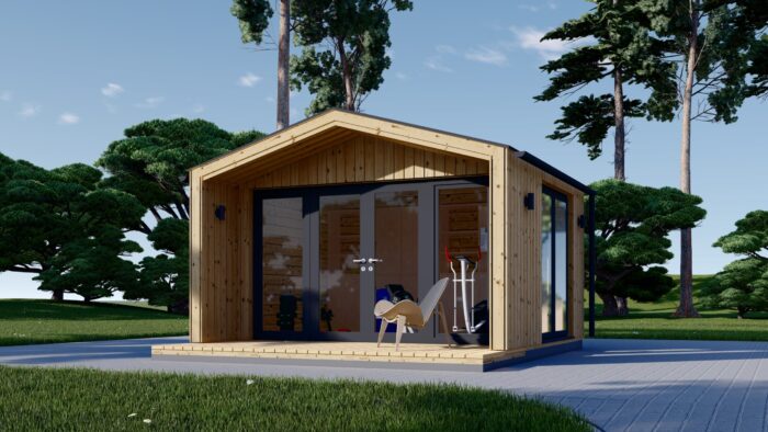 Gartenhaus ELSA (34 mm + Holzverschalung), 4x3m, 12m²