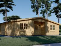 Premium Blockbohlenhaus FRITZ (44mm) 60m²