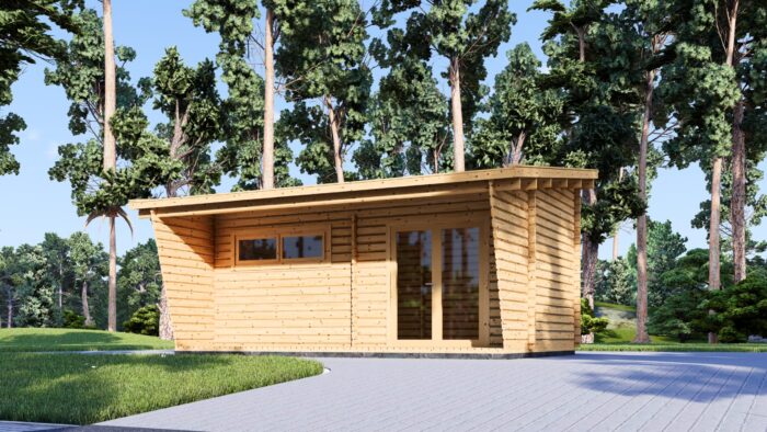 Gartenhaus aus Holz HANS (44mm), 6x3m, 18m²