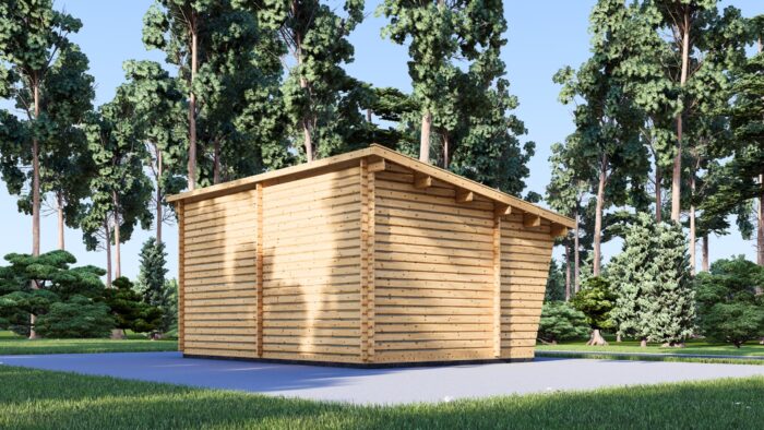 Gartenhaus aus Holz HANS (44mm), 6x3m, 18m²