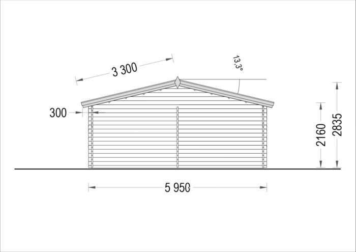 Gartenhaus KLAUS 6x6m, 36m²