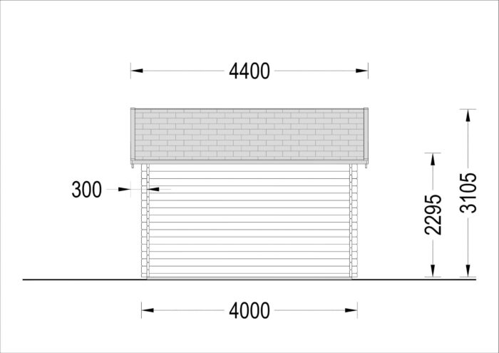 Premium Gartenhaus BRÜSSEL, 4x3m, 12m²