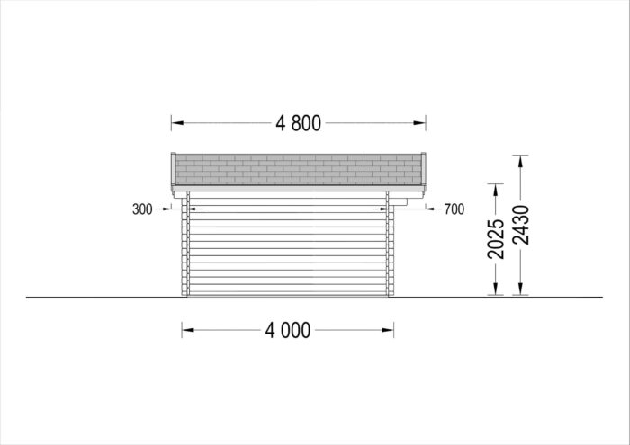 Premium Gartenhaus Donau, 4x4m, 16m²